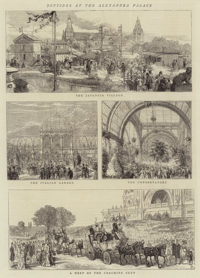 アレクサンドラパレスでのジョッティング 作： Alfred Chantrey Corbould